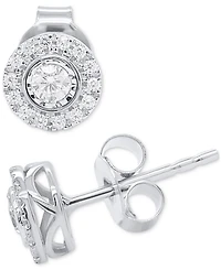 Forever Grown Diamonds 2-Pc. Set Lab-Grown Diamond Pendant Necklace & Matching Stud Earrings (1/2 ct. t.w.) Sterling Silver or 14K Gold-Plated Ster