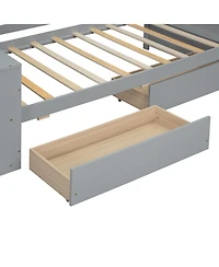Streamdale Twin Daybed with Shelves and Drawers, White