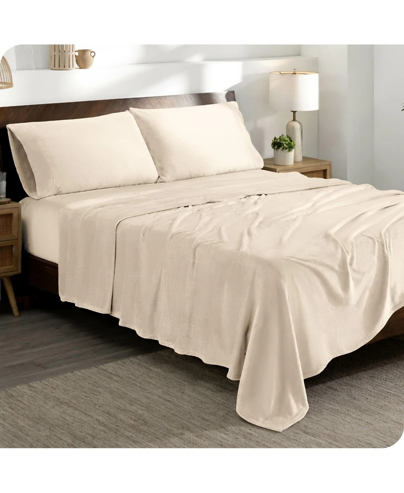 Bare Home Micro plush Fleece Queen Sheet Set