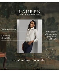 Lauren Ralph Petite Non-Iron Straight-Fit Shirt