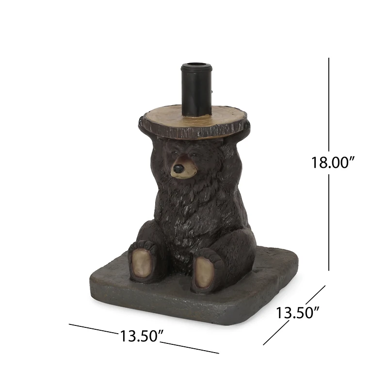 Streamdale Quirkily Refreshing Dark Brown Umbrella Base with Hand-Crafted Details