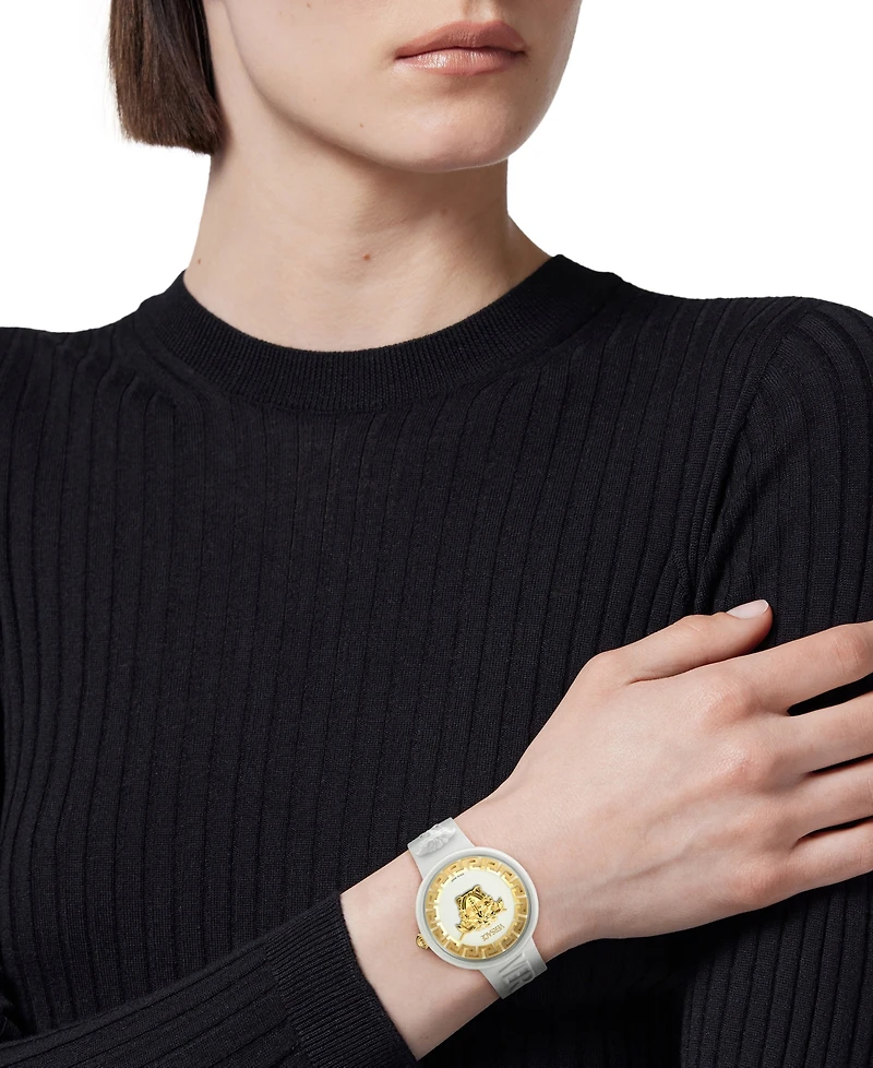 Versace Women's Swiss V-Pop White Silicone Strap Watch 39mm