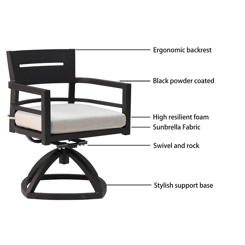 Streamdale Modern Ergonomic Patio Rocker