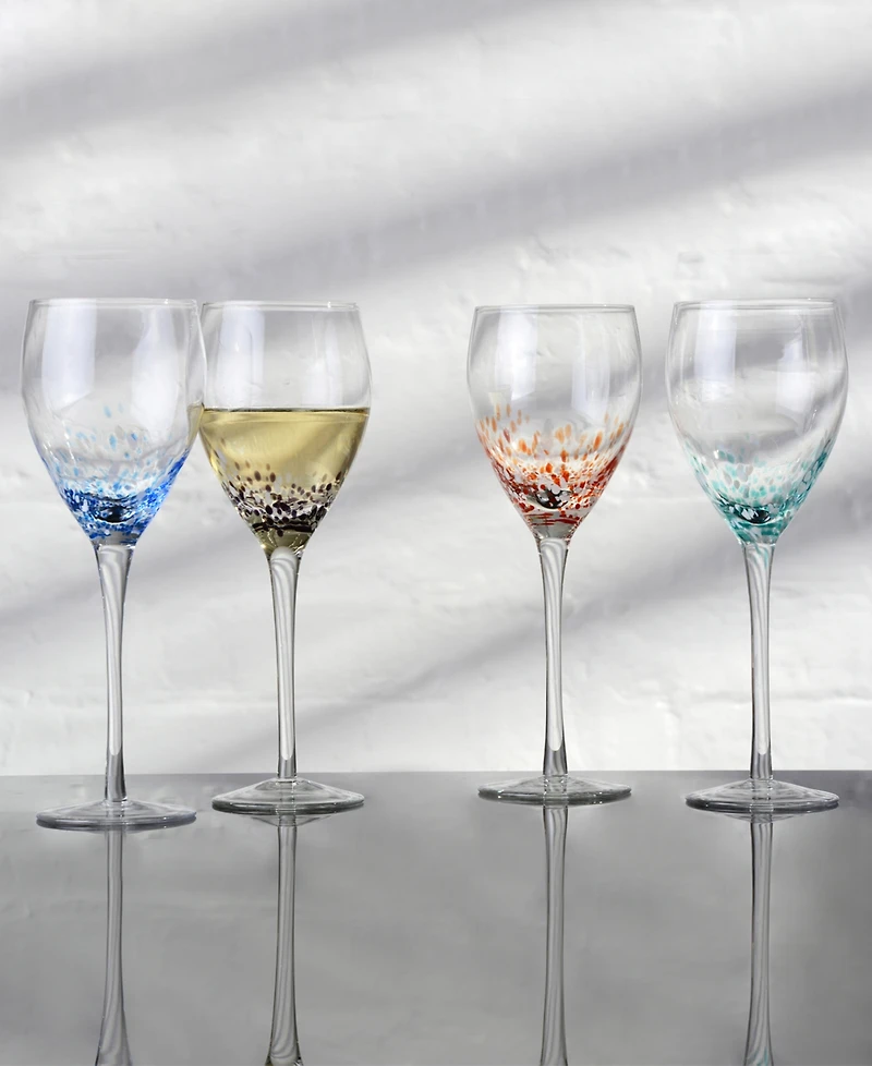 Anton Studio Designs Speckle Wine Glasses, Set of 4