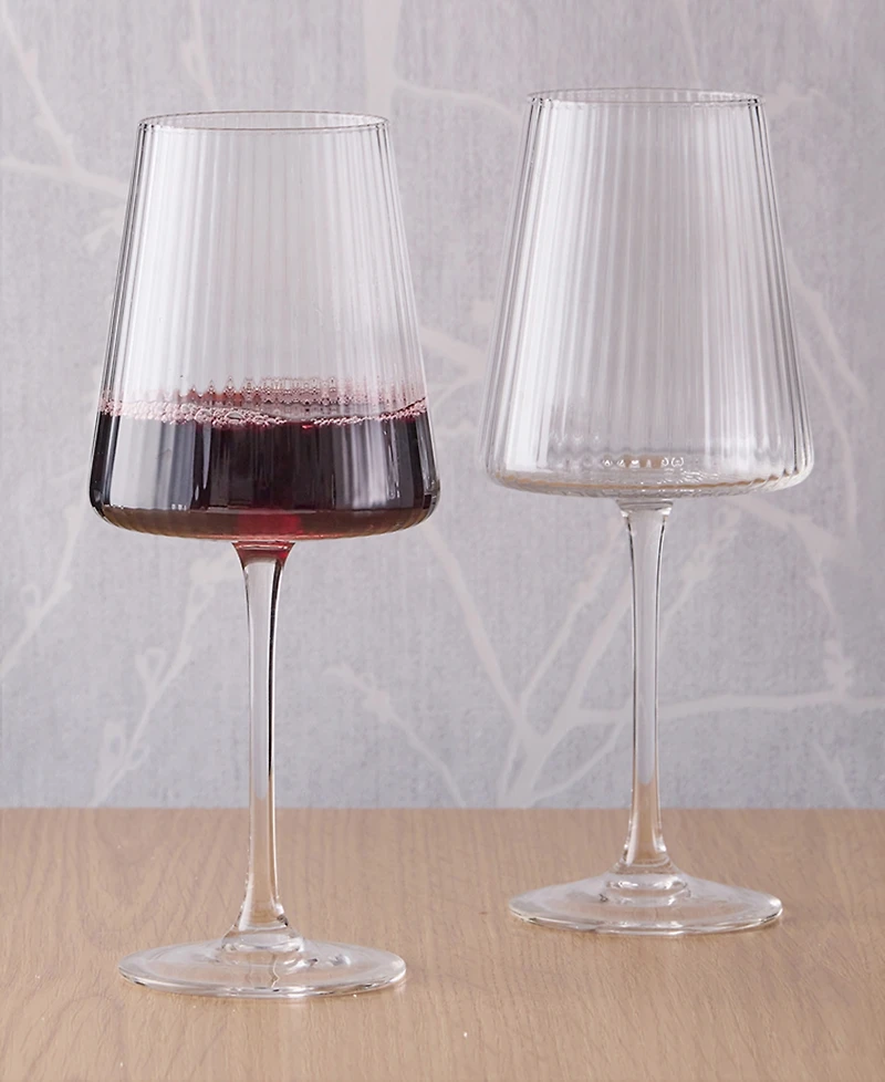 Anton Studio Designs Empire Clear Wine Glasses, Set of 2