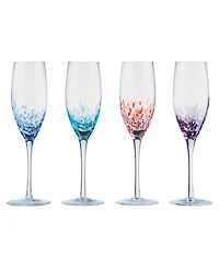 Anton Studio Designs Speckle Champagne Flutes, Set of 4