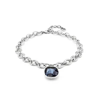 UNOde50 Sterling Silver and Blue Crystal Necklace