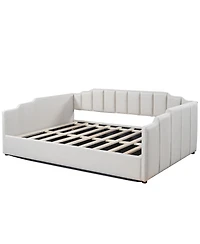 Streamdale Upholstered Daybed with Underneath Storage, Full Size, Gray