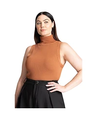 Eloquii Women's Plus Turtleneck Layering Sweater