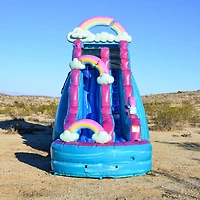 JumpOrange Imperfectly Perfect Commercial Grade Inflatable Water Slide with Detachable Deep Pool for Kids and Adults (with Blower), Outdoor Indoor, We
