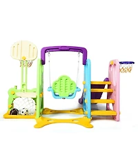 Gouun 6-in-1 Climber Swing Basketball Hoop Football Gate