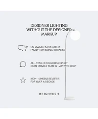 Bruce 16" Cement Led Table Lamp with Speckle Glass Shade