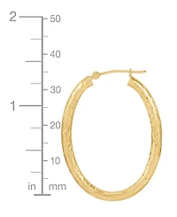 Medium Polished Tube Hoop Earrings in 14k Yellow Gold, 1-3/8"