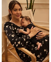 Motherhood Maternity Smocked Babydoll Long Sleeve Mini Dress
