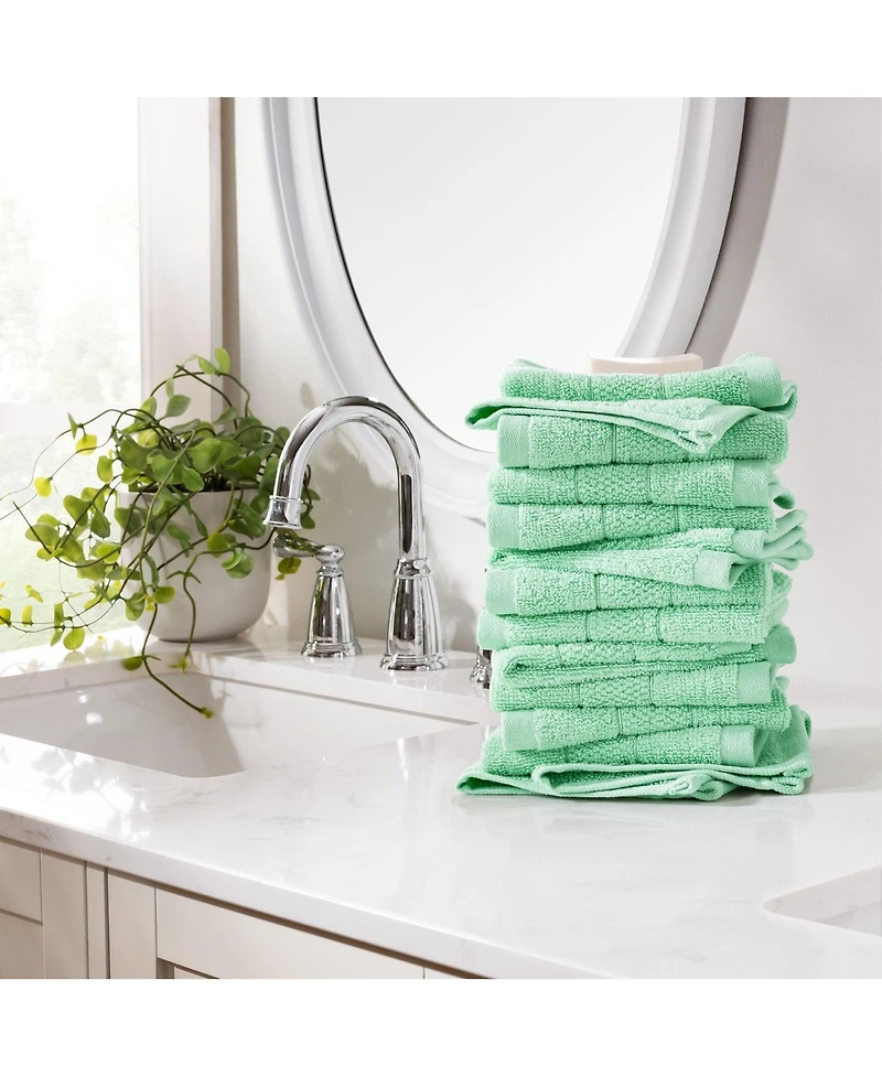 Arkwright Home Family Essentials Washcloths (Pack of 12), 12x12, Cotton
