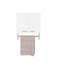 Huslia Medicine Cabinet with 2 Shelves and 2 Doors, Black Wengue