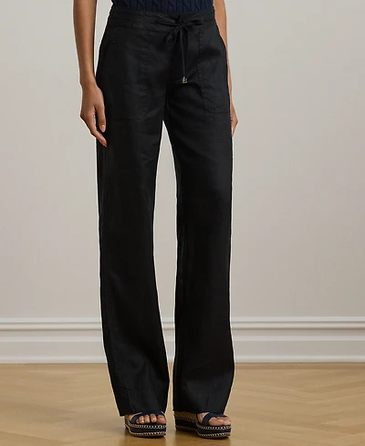 Lauren Ralph Petite 100% Linen Wide-Leg Pants
