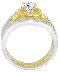 Cubic Zirconia Two-Tone Ring, Exclusively at Macy's
