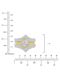 Cubic Zirconia Two-Tone Ring, Exclusively at Macy's