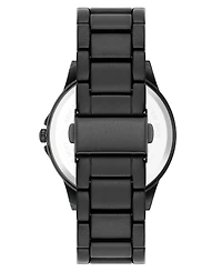 Steve Madden Men's Casual Blue and Black Alloy Metal Watch, 44mm