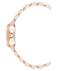 Steve Madden Women's Everyday Rose Gold-Tone Alloy Metal Bracelet Watch, 30mm
