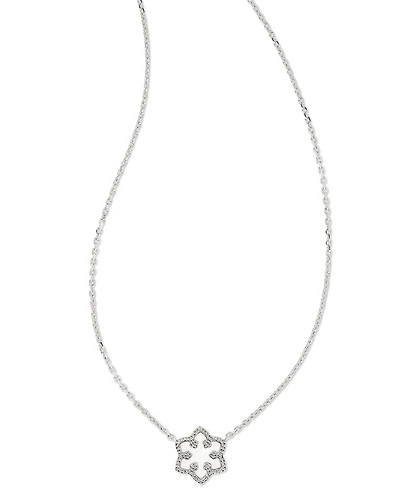 Kendra Scott Kyocera Opal Snowflake Short Pendant Necklace, 14" + 4" extender