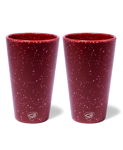 Pint Glasses: 2 pk - Speckled Red
