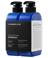 Hommeface Hair and Body Wash Shower Set 33.8 fl oz.