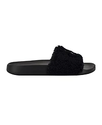 Calvin Klein Women's Amaya Fuzzy Slide Sandals