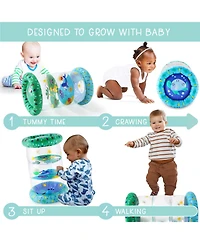 The Peanutshell Inflatable Tummy Time Roller, Land and Sea