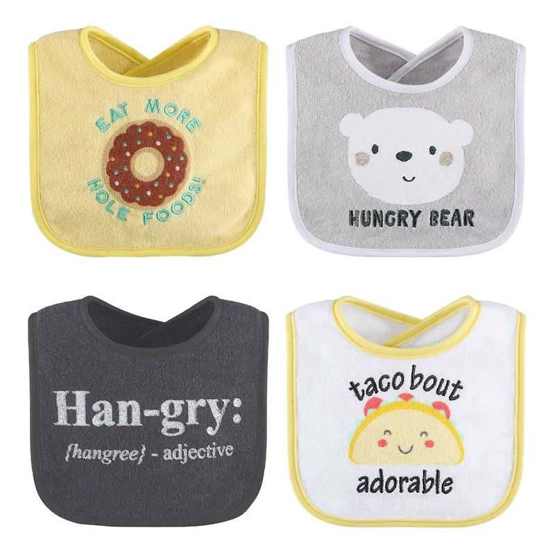 The Peanutshell Baby Girls Unisex Terry Bibs, 16 Pack for Feeding, Teething, or Drooling, Neutrals Theme