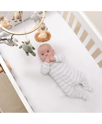 The Peanutshell Safari Serenity Baby Musical Wooden Crib Mobile
