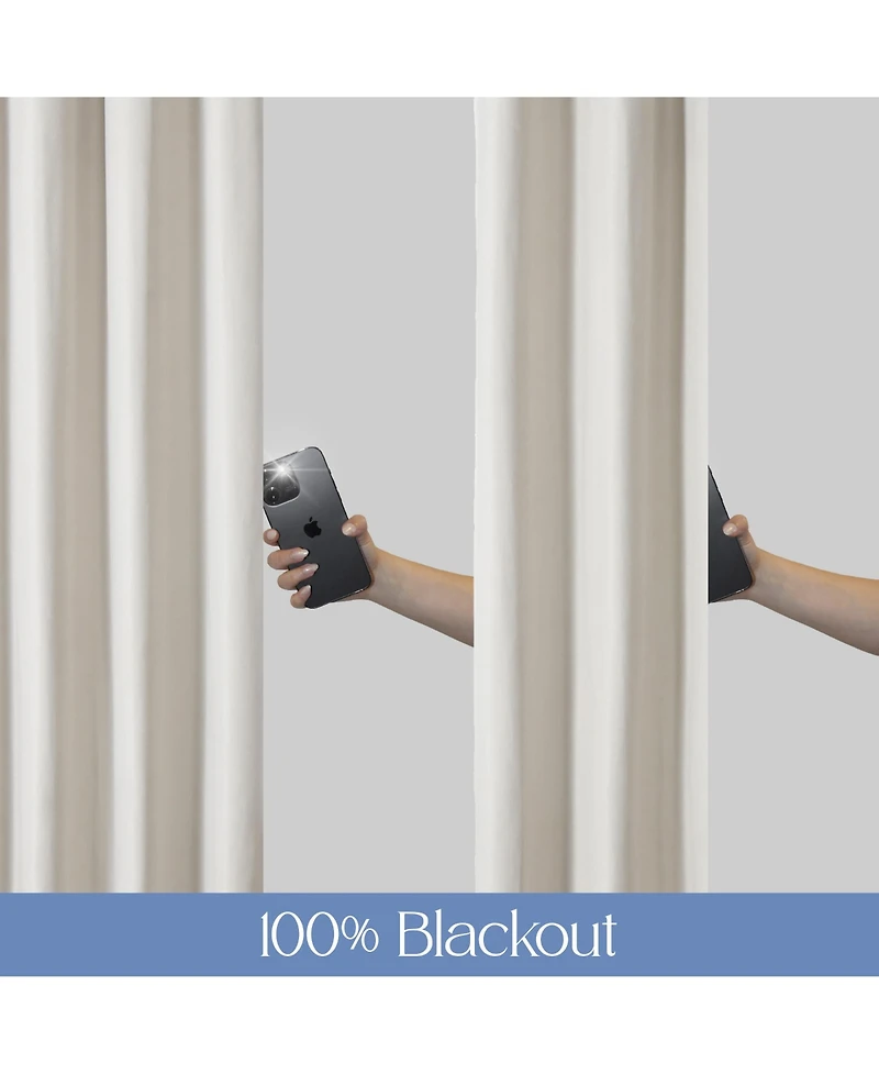 Soft Cotton Feel Twill Polyester Blackout Grommet Pair (2 panels