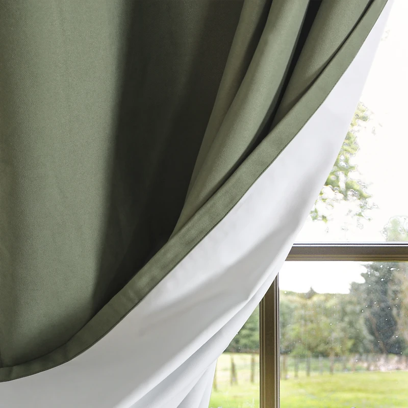 Soft Cotton Feel Twill Polyester Blackout Grommet Pair (2 panels