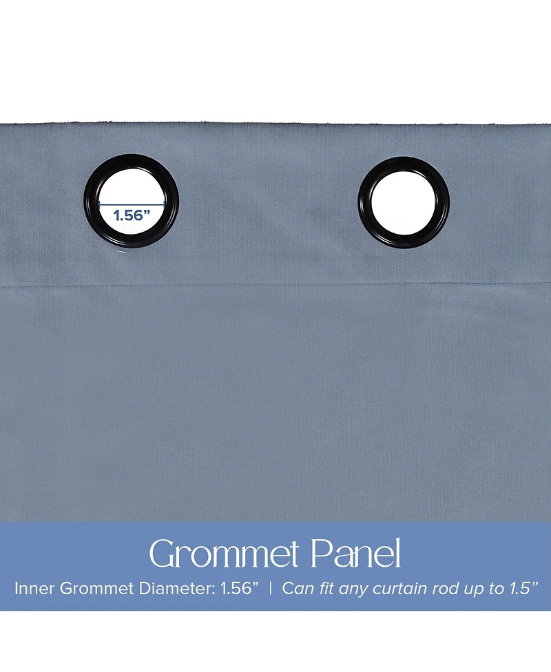 Soft Cotton Feel Twill Polyester Blackout Grommet Pair (2 panels