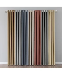 Brushed Serengeti Stria 100% Blackout Grommet Pair (2 panels