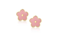 Lily Nily Girls Pink Flower Stud Earrings