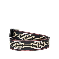 La Matera Men's Caballero Black Woven Belt