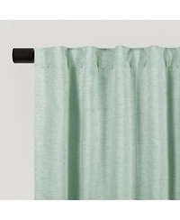 Chenille Solid Room Darkening Back Tab Curtain Panel