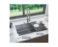 gaomon Kitchen Sink, Inch Brushed Nickel Topmount Kitchen Bar Sink, Stainless Steel 16 Guage Single Bowl Kitchen Sinks
