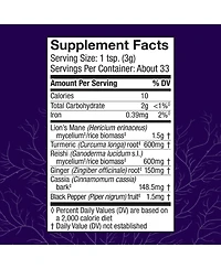 Host Defense MycoBotanicals Brain & Body Powder - Digestive & Immune Support Supplement with Lion's Mane & Reishi Mushroom