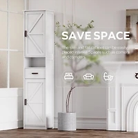Streamdale Tall Bathroom Cabinet with Barn Doors and Drawer