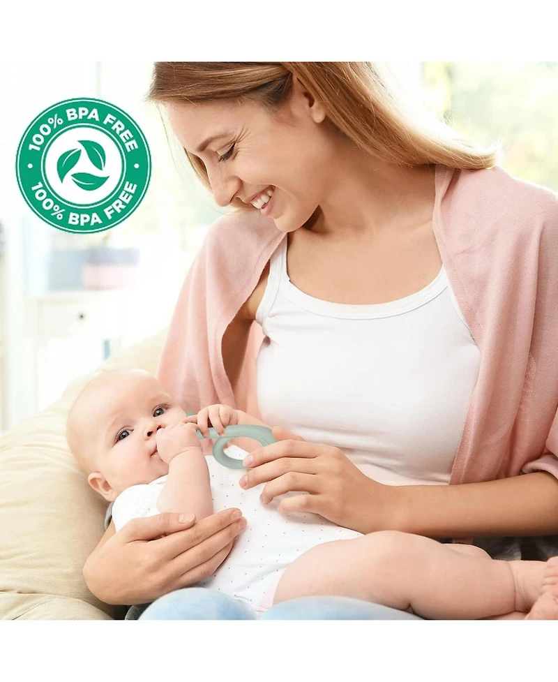 Sperric Baby Girls Teething Toys, 100% Food-Grade Silicone Teethers 0-6 Months Teether Toys 0-6 Months Bpa Free Chew Toys for Sucking Needs Teething T