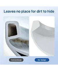 gaomon Two-Piece Elongated 1.28 Gpf Siphonic Flush Toilet with Soft Close Seat, Universal Height Ada Cotton (Toilet Seat Included)