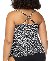 Island Escape Plus Size Monterey Printed Tankini, Exclusively at Macy's