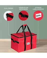 Florida Brands Christmas Storage Box with Adjustable Dividers and 4 Trays - Stores Up to 96 - 3" Ornaments