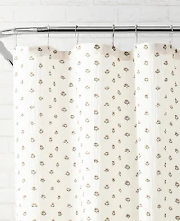 Peri Home Block Print Gauze Cotton Shower Curtain, 72" x 72"