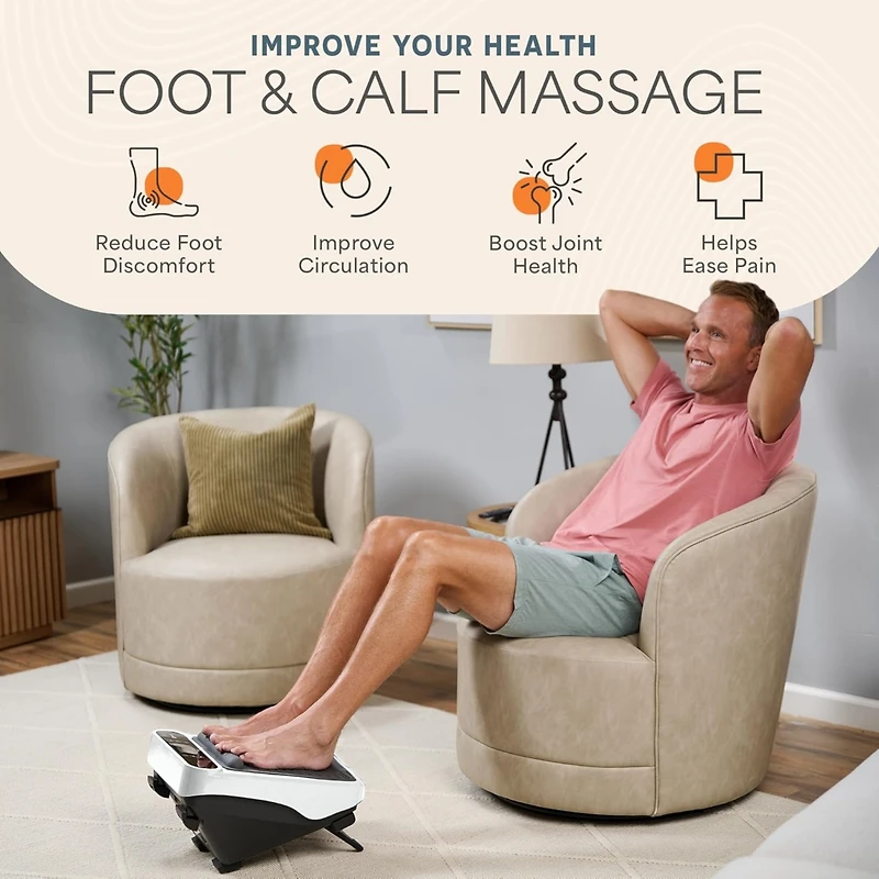 LifePro Foot Massager for Neuropathy - Heated Calf & Foot Therapy, Soothing Blood Revitalization