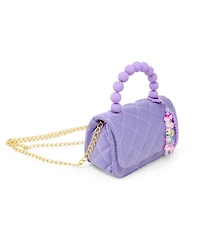Tiny Treats + Zomi Gems Girls Pearl Handle Message Charm Handbag, Purple
