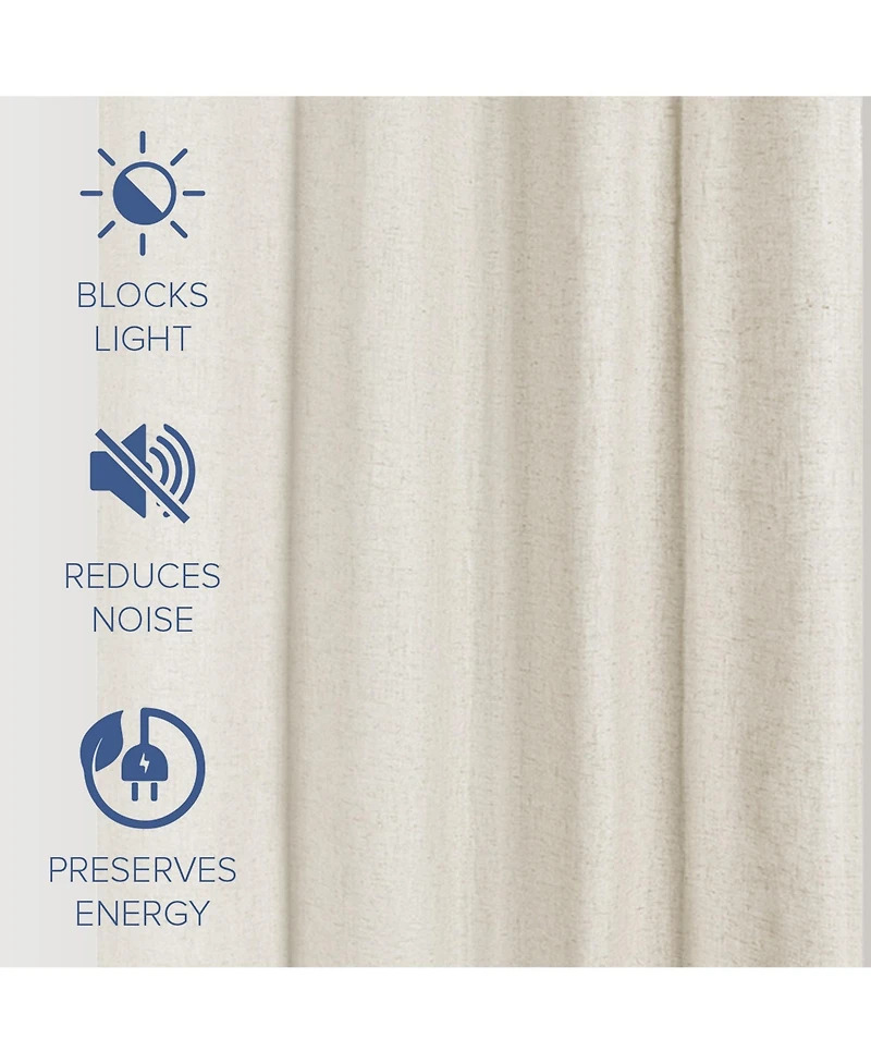 Linen Slub Blackout Grommet Pair (2 Panels